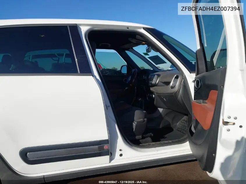 2014 Fiat 500L Trekking VIN: ZFBCFADH4EZ007394 Lot: 43985847