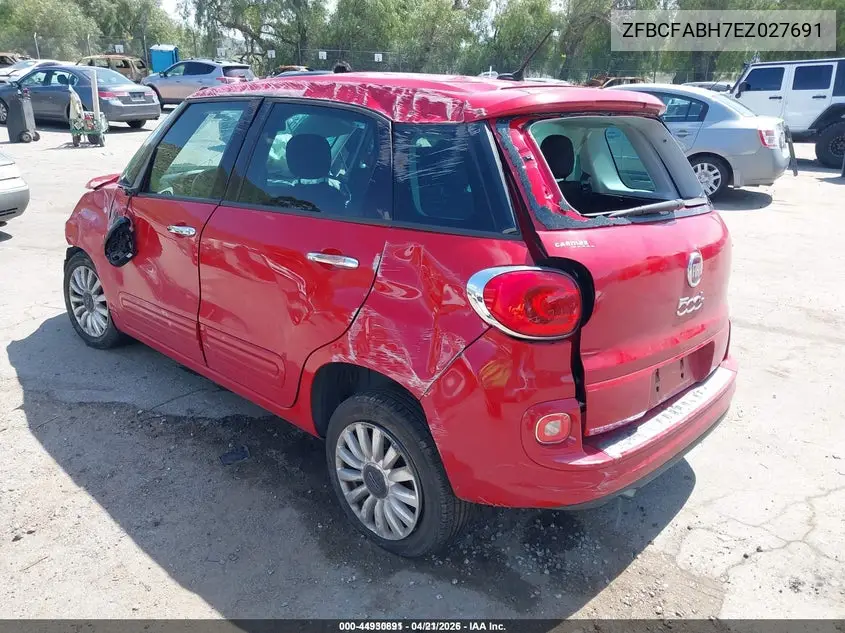 2014 Fiat 500L Easy VIN: ZFBCFABH7EZ027691 Lot: 44930891