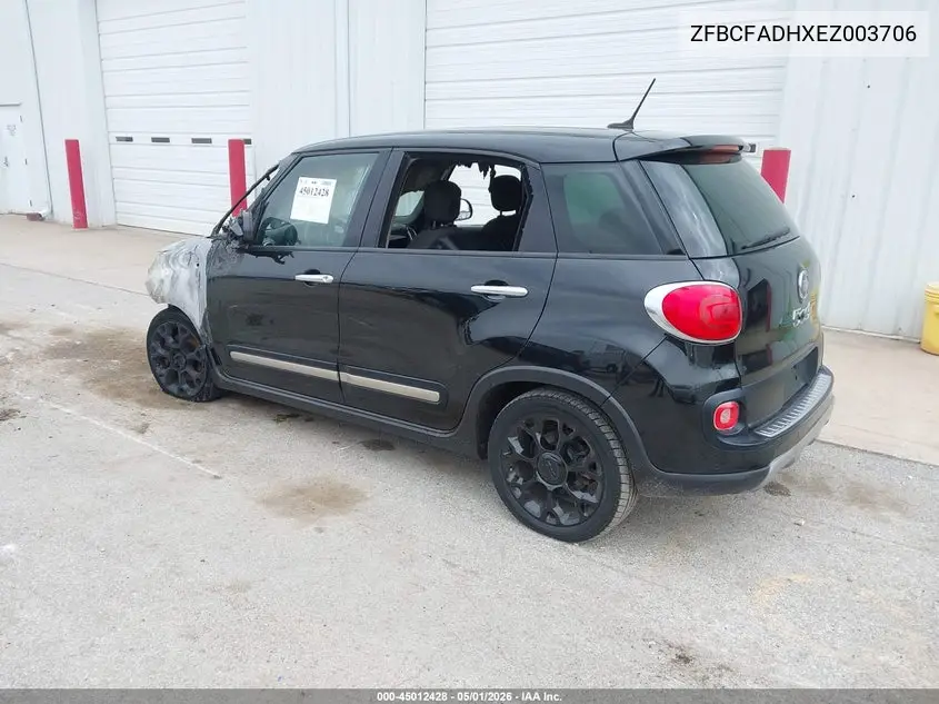 2014 Fiat 500L Trekking VIN: ZFBCFADHXEZ003706 Lot: 45012428