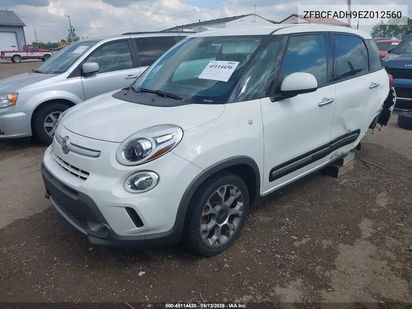 2014 Fiat 500L Trekking VIN: ZFBCFADH9EZ012560 Lot: 45114430