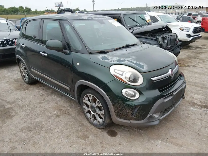 2014 Fiat 500L Trekking VIN: ZFBCFADH3EZ020220 Lot: 45167872