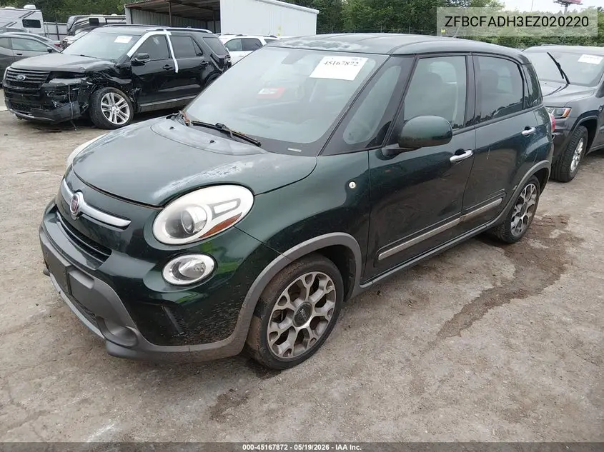 2014 Fiat 500L Trekking VIN: ZFBCFADH3EZ020220 Lot: 45167872