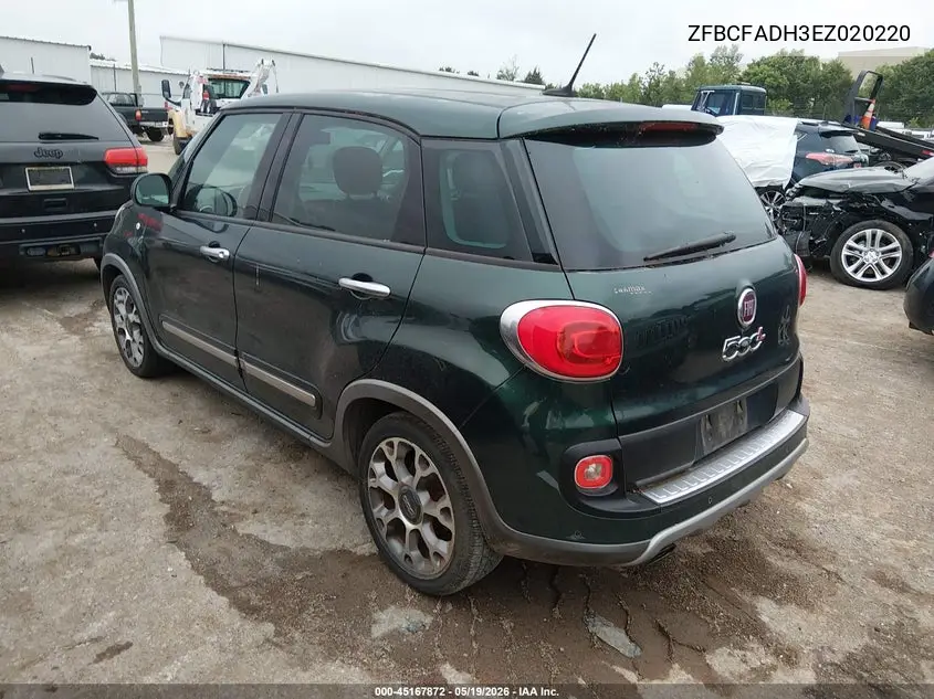 2014 Fiat 500L Trekking VIN: ZFBCFADH3EZ020220 Lot: 45167872