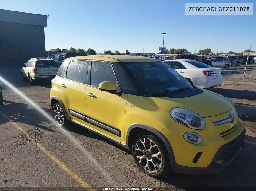 2014 Fiat 500L Trekking VIN: ZFBCFADH3EZ011078 Lot: 45187306