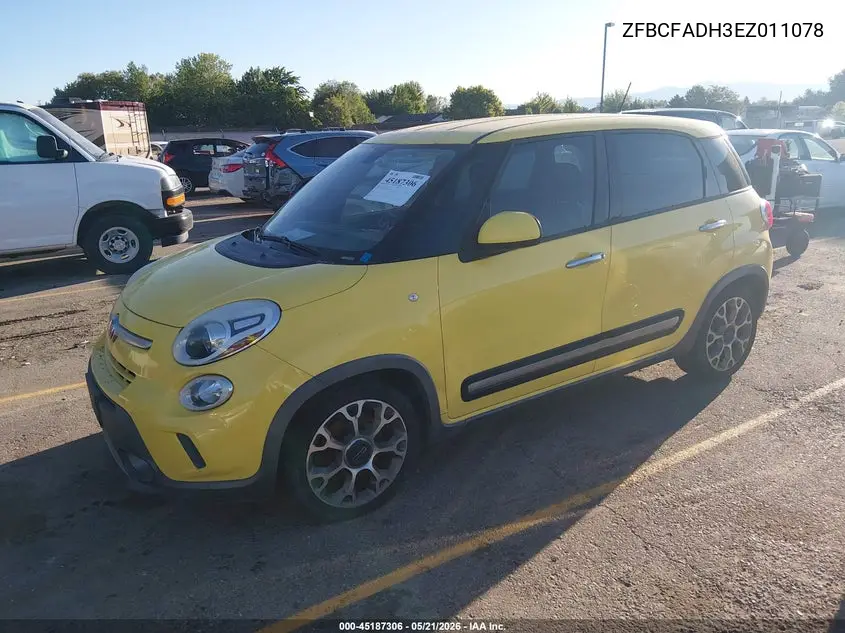 2014 Fiat 500L Trekking VIN: ZFBCFADH3EZ011078 Lot: 45187306