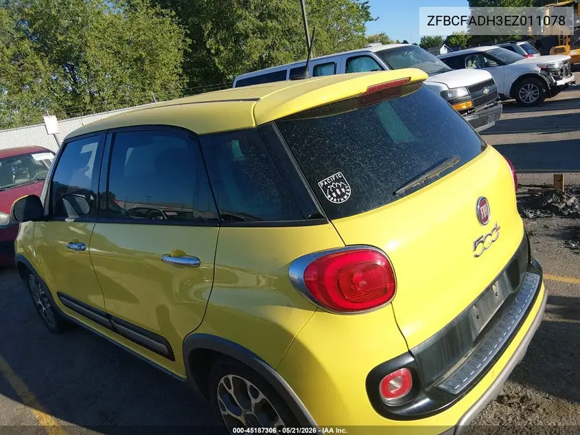 2014 Fiat 500L Trekking VIN: ZFBCFADH3EZ011078 Lot: 45187306