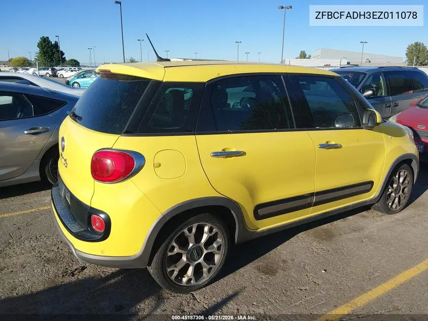 2014 Fiat 500L Trekking VIN: ZFBCFADH3EZ011078 Lot: 45187306