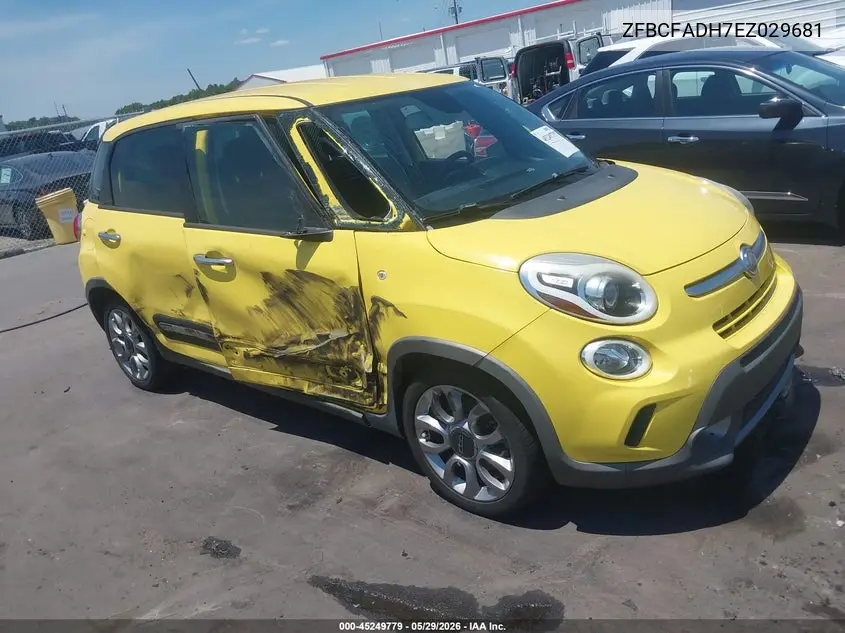 2014 Fiat 500L Trekking VIN: ZFBCFADH7EZ029681 Lot: 45249779