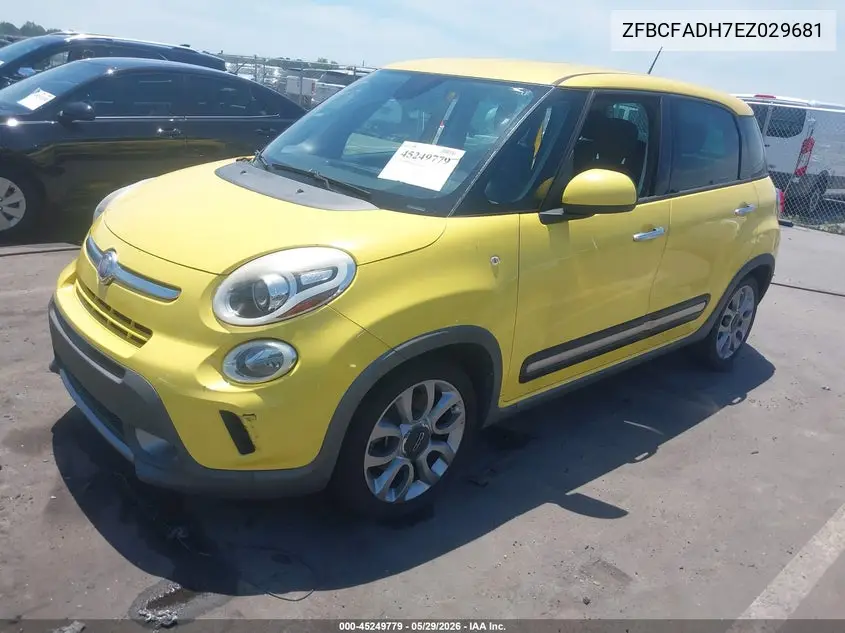 2014 Fiat 500L Trekking VIN: ZFBCFADH7EZ029681 Lot: 45249779