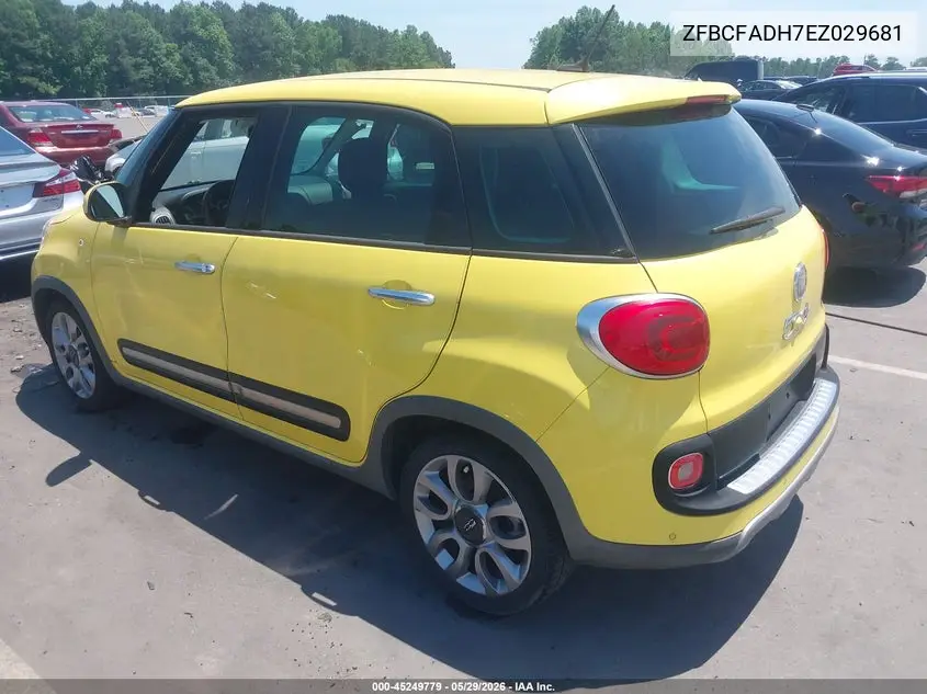2014 Fiat 500L Trekking VIN: ZFBCFADH7EZ029681 Lot: 45249779