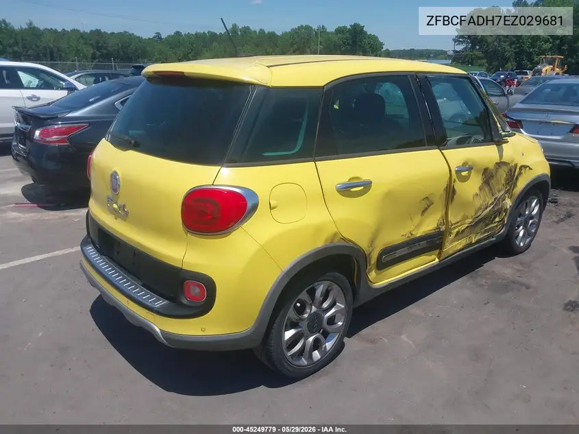 2014 Fiat 500L Trekking VIN: ZFBCFADH7EZ029681 Lot: 45249779