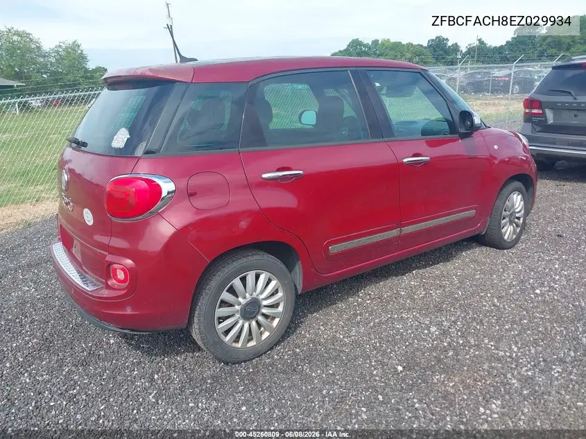 2014 Fiat 500L Lounge VIN: ZFBCFACH8EZ029934 Lot: 45260809