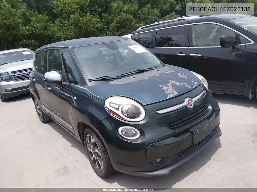 2014 Fiat 500L Lounge VIN: ZFBCFACH4EZ022138 Lot: 45450363