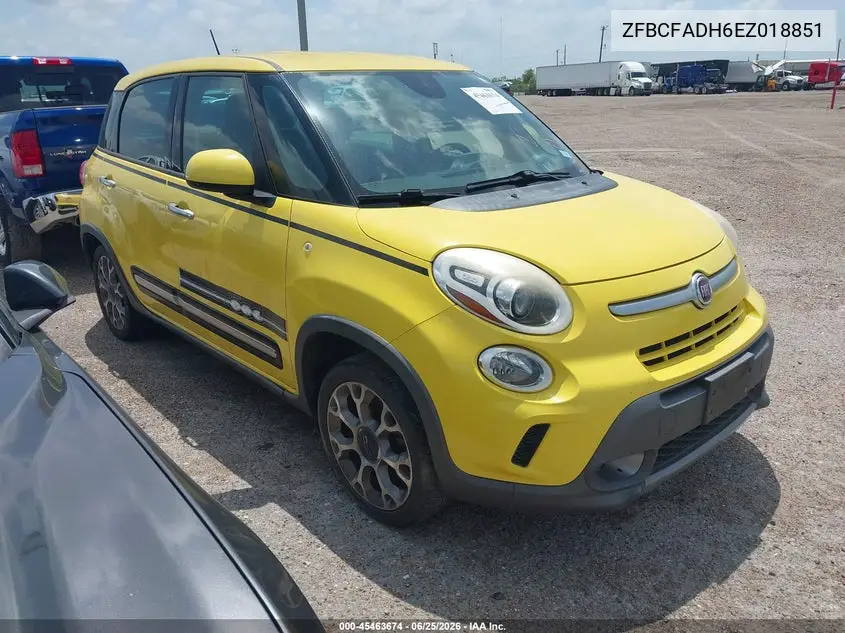 2014 Fiat 500L Trekking VIN: ZFBCFADH6EZ018851 Lot: 45463674