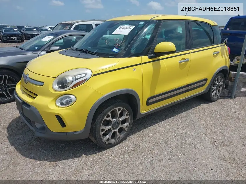 2014 Fiat 500L Trekking VIN: ZFBCFADH6EZ018851 Lot: 45463674