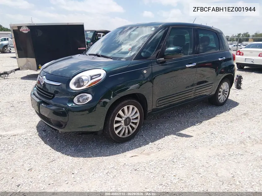 2014 Fiat 500L Easy VIN: ZFBCFABH1EZ001944 Lot: 45502113