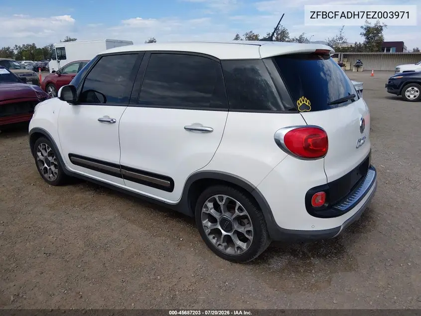 2014 Fiat 500L Trekking VIN: ZFBCFADH7EZ003971 Lot: 45687203