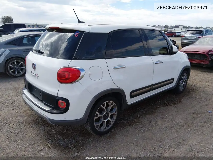 2014 Fiat 500L Trekking VIN: ZFBCFADH7EZ003971 Lot: 45687203