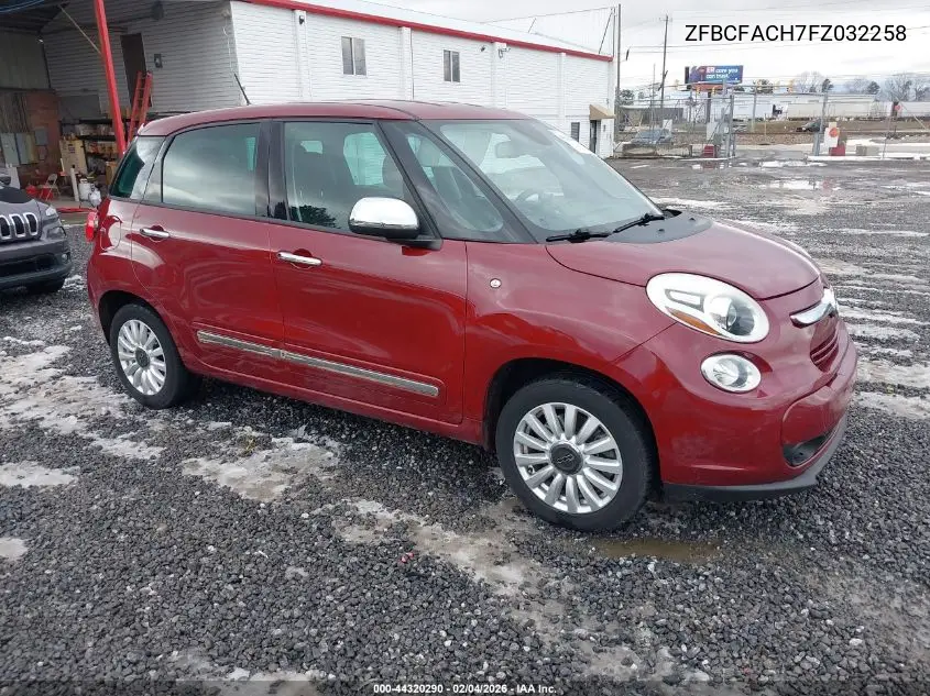 2015 Fiat 500L Lounge VIN: ZFBCFACH7FZ032258 Lot: 44320290