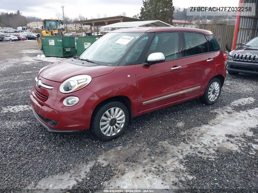 2015 Fiat 500L Lounge VIN: ZFBCFACH7FZ032258 Lot: 44320290