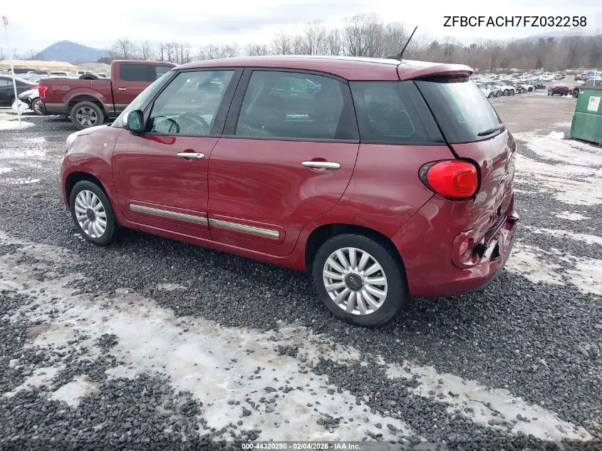 2015 Fiat 500L Lounge VIN: ZFBCFACH7FZ032258 Lot: 44320290
