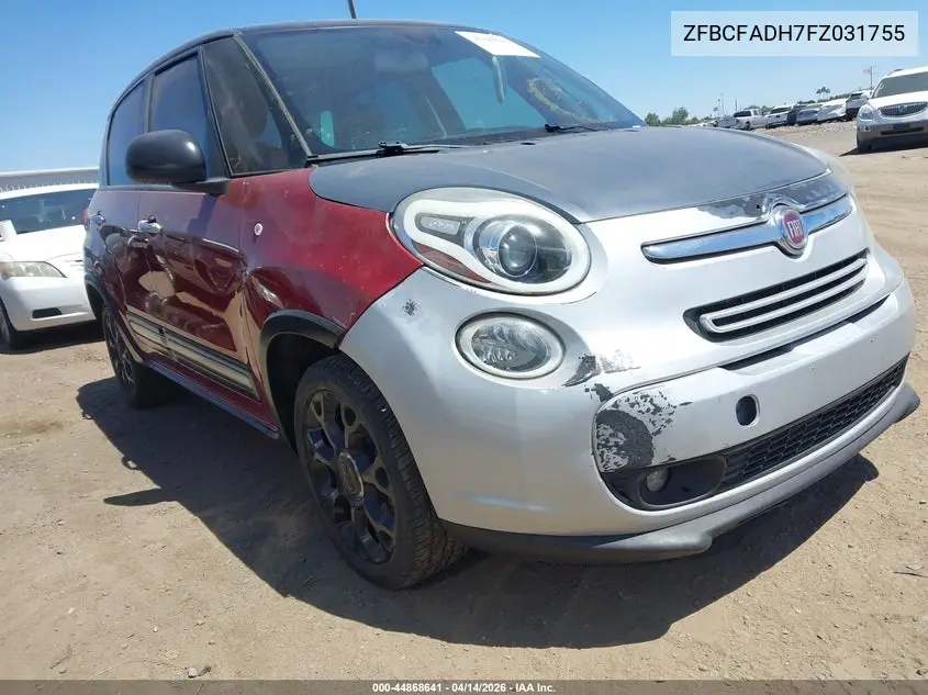 2015 Fiat 500L Urbana Trekking VIN: ZFBCFADH7FZ031755 Lot: 44868641