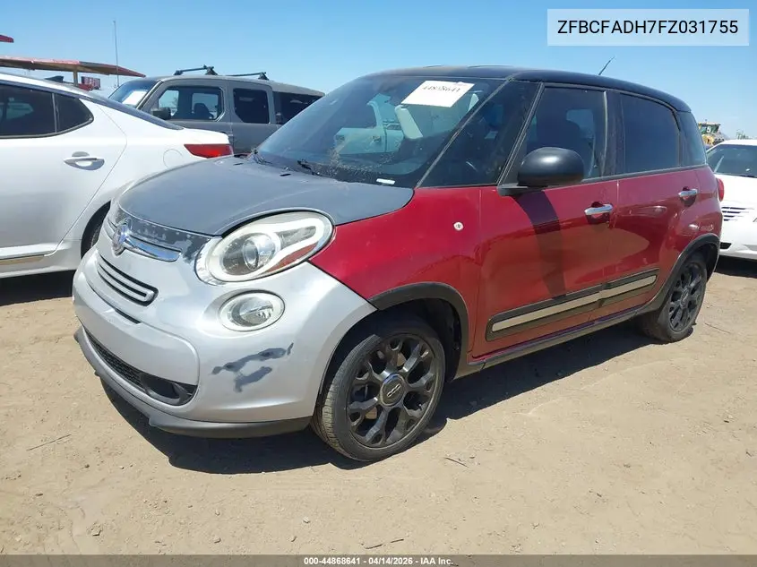 2015 Fiat 500L Urbana Trekking VIN: ZFBCFADH7FZ031755 Lot: 44868641
