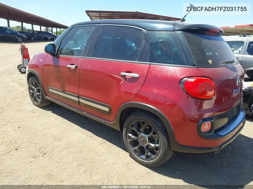 2015 Fiat 500L Urbana Trekking VIN: ZFBCFADH7FZ031755 Lot: 44868641