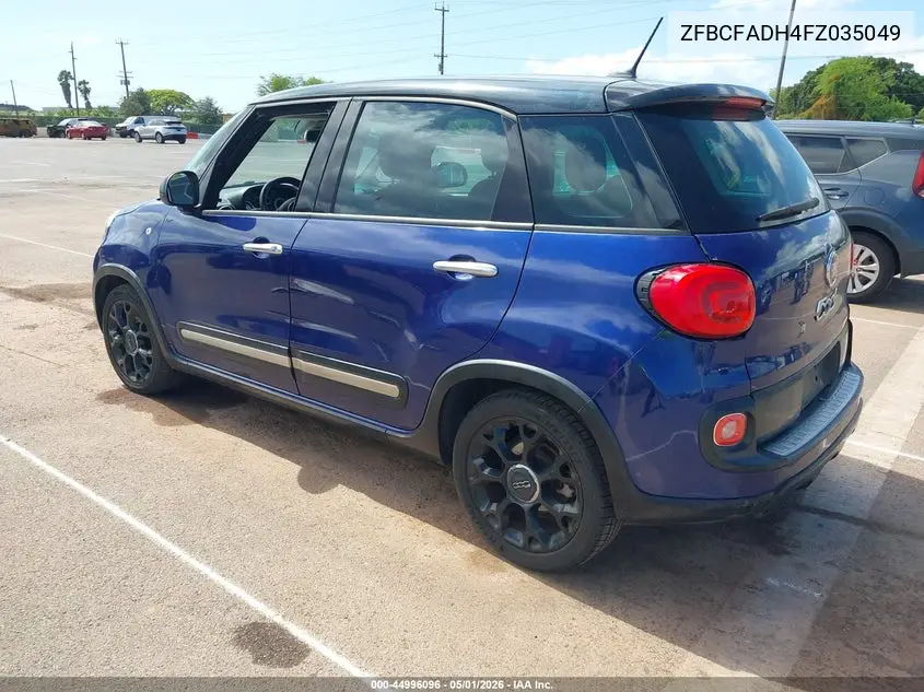 2015 Fiat 500L Urbana Trekking VIN: ZFBCFADH4FZ035049 Lot: 44996096