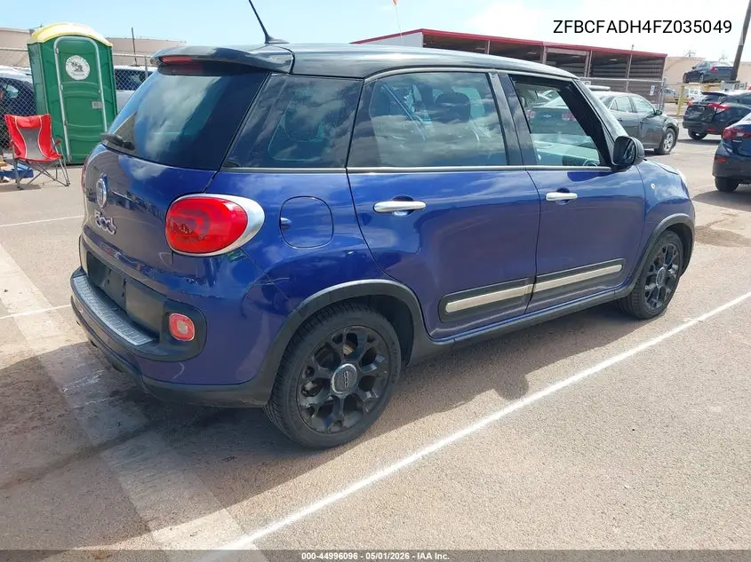 2015 Fiat 500L Urbana Trekking VIN: ZFBCFADH4FZ035049 Lot: 44996096