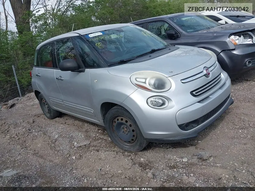 2015 Fiat 500L Pop VIN: ZFBCFAAH7FZ033042 Lot: 45272228