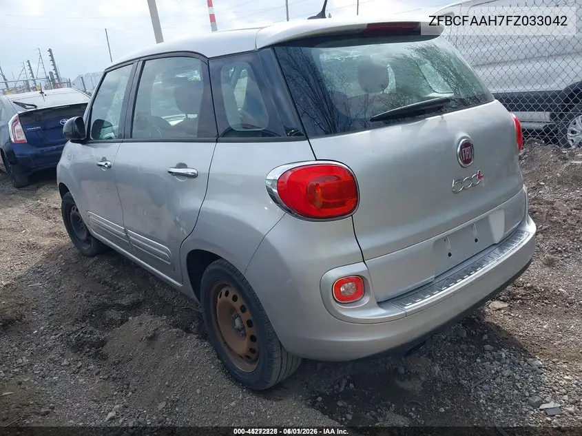 2015 Fiat 500L Pop VIN: ZFBCFAAH7FZ033042 Lot: 45272228