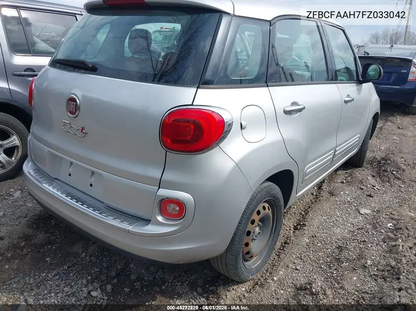 2015 Fiat 500L Pop VIN: ZFBCFAAH7FZ033042 Lot: 45272228