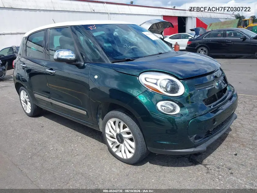 2015 Fiat 500L Lounge VIN: ZFBCFACH7FZ030722 Lot: 45342730