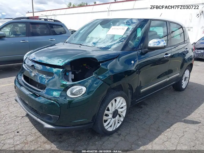 2015 Fiat 500L Lounge VIN: ZFBCFACH7FZ030722 Lot: 45342730