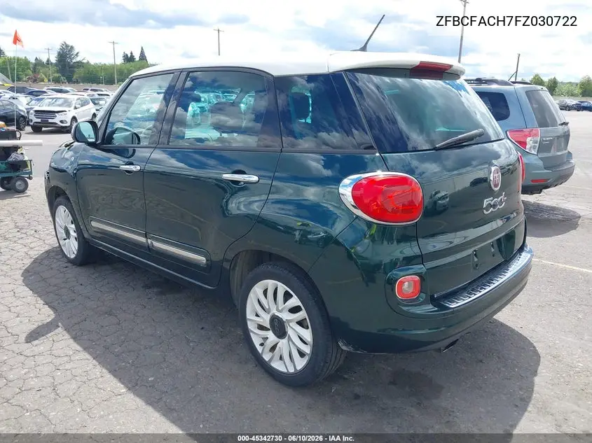 2015 Fiat 500L Lounge VIN: ZFBCFACH7FZ030722 Lot: 45342730