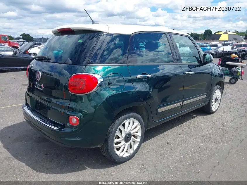 2015 Fiat 500L Lounge VIN: ZFBCFACH7FZ030722 Lot: 45342730