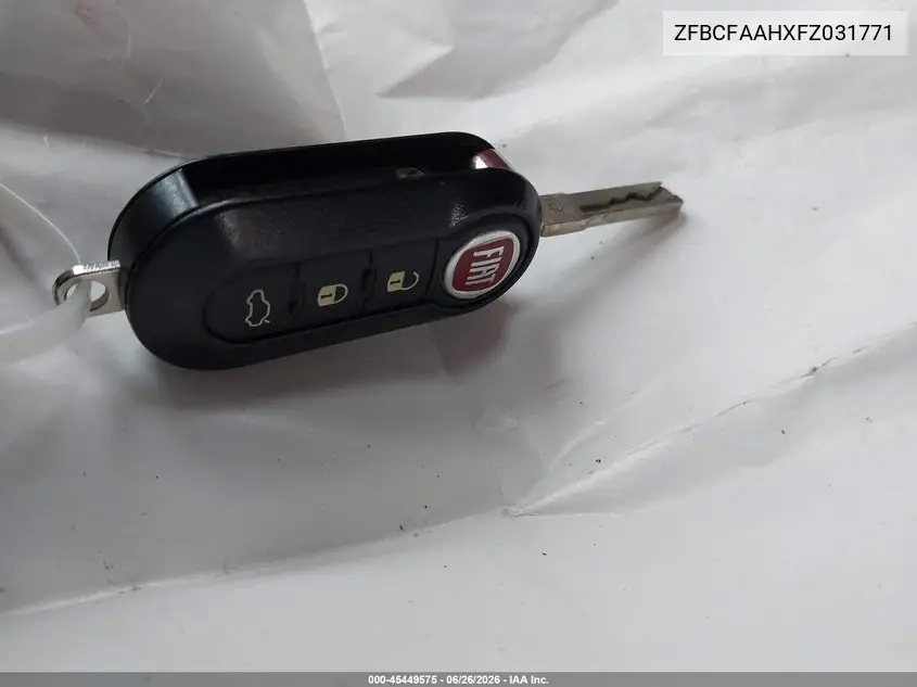2015 Fiat 500L Pop VIN: ZFBCFAAHXFZ031771 Lot: 45449575