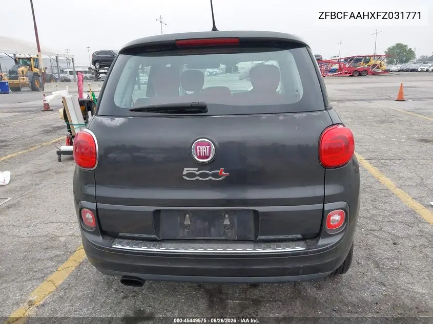 2015 Fiat 500L Pop VIN: ZFBCFAAHXFZ031771 Lot: 45449575