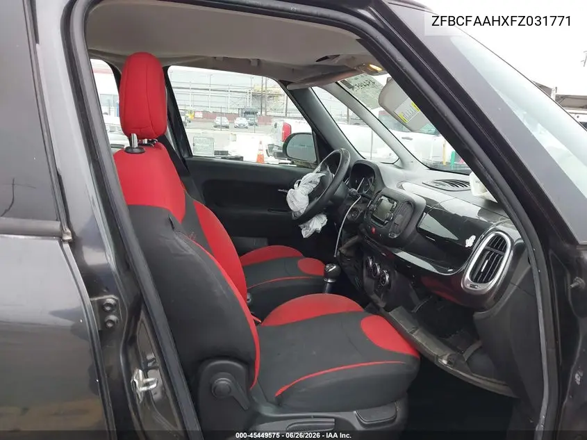 2015 Fiat 500L Pop VIN: ZFBCFAAHXFZ031771 Lot: 45449575