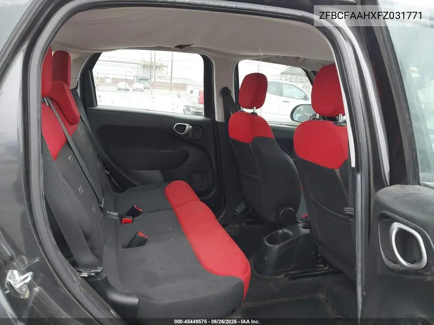 2015 Fiat 500L Pop VIN: ZFBCFAAHXFZ031771 Lot: 45449575