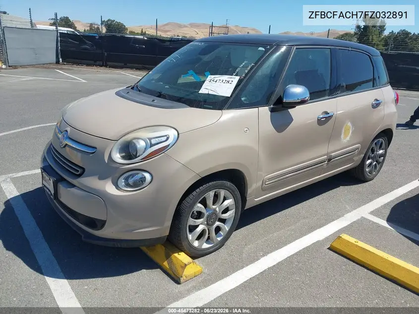 2015 Fiat 500L Lounge VIN: ZFBCFACH7FZ032891 Lot: 45473282