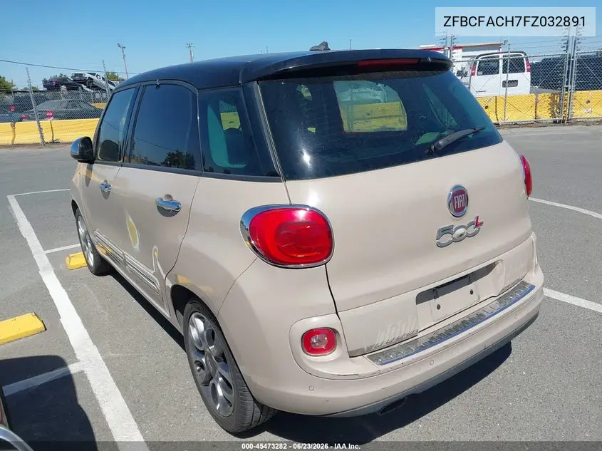 2015 Fiat 500L Lounge VIN: ZFBCFACH7FZ032891 Lot: 45473282