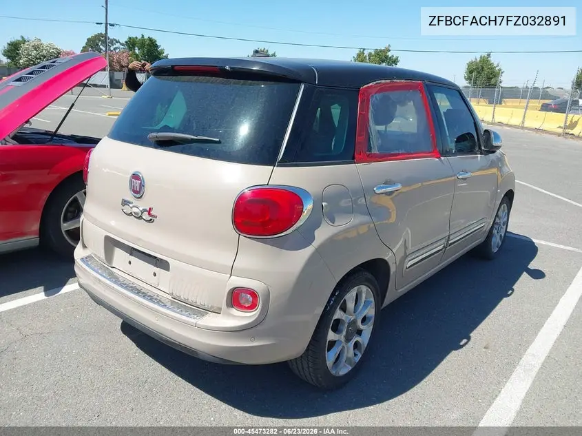 2015 Fiat 500L Lounge VIN: ZFBCFACH7FZ032891 Lot: 45473282