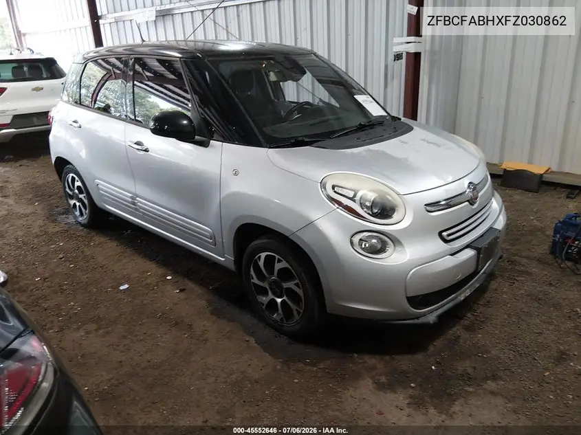 2015 Fiat 500L Easy VIN: ZFBCFABHXFZ030862 Lot: 45552646