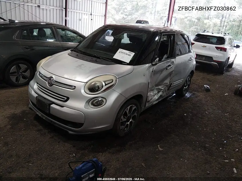 2015 Fiat 500L Easy VIN: ZFBCFABHXFZ030862 Lot: 45552646