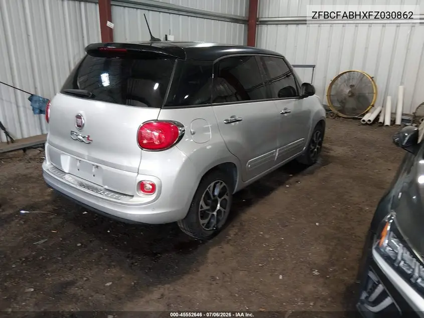 2015 Fiat 500L Easy VIN: ZFBCFABHXFZ030862 Lot: 45552646