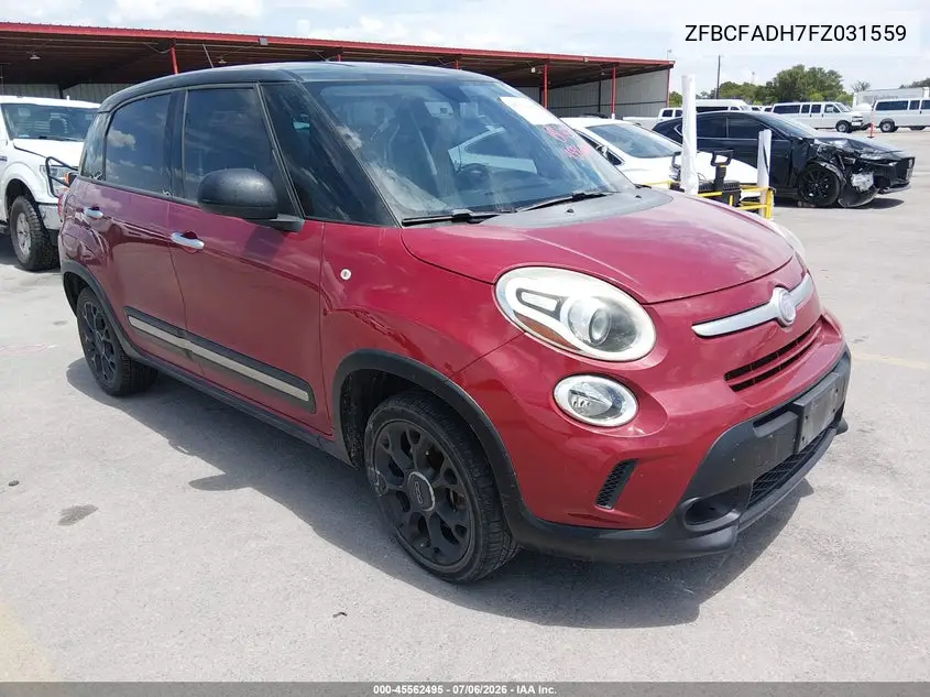 2015 Fiat 500L Urbana Trekking VIN: ZFBCFADH7FZ031559 Lot: 45562495