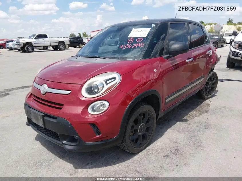 2015 Fiat 500L Urbana Trekking VIN: ZFBCFADH7FZ031559 Lot: 45562495
