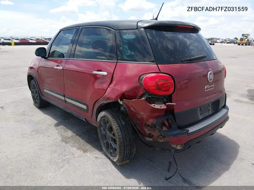 2015 Fiat 500L Urbana Trekking VIN: ZFBCFADH7FZ031559 Lot: 45562495